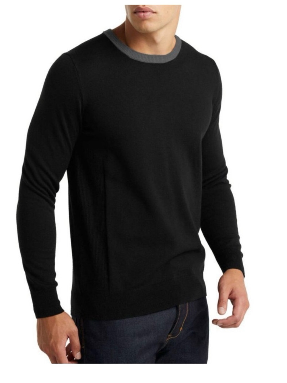 Icebreaker Men's Merino Shearer Crewe Mid-Layer Pullover Black size XL
